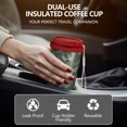 thumbnail image 2 of 18oz Travel Coffee Mug with Strap, 316 Stainless Steel Vacuum Insulated Tumbler, 2-in-1 Straw Lid, Camouflage Print, 2 of 6