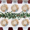 thumbnail image 7 of Rough Granite Stone Rock Round Place Mats Set of 6, Heat Stain Insulation Table Mats Non-Slip Grid Woven Placemats 15.4 Inch for Kitchen Dining Table Holiday, 7 of 7