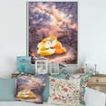 thumbnail image 2 of Designart 'Foxes Over A Night Sky Hugging ' Children's Art Framed Canvas Wall Art Print, 2 of 5