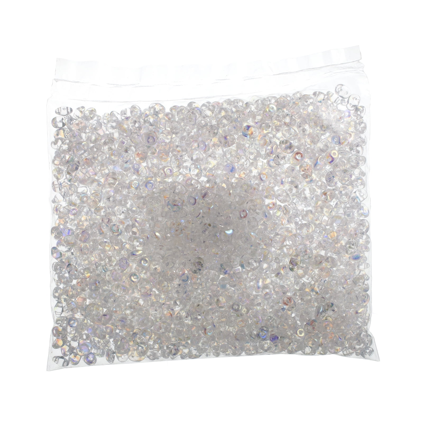 John Bead 100g Czech Glass Superduo 2-Hole Beads 2.5x5mm Crystal AB