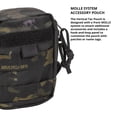 thumbnail image 3 of Tasmanian Tiger Tac Pouch 1 Vertical, Tactical MOLLE System Loops with YKK Zippers, Multicam Black, 3 of 3
