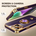 thumbnail image 4 of Funda Nonional para iPhone 14 con Soporte de Anillo Giratorio y 2 Protectores de Pantalla, 4 of 5