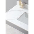 thumbnail image 5 of CITYLE 43"x22" Bathroom Vanity Top with Ceramic Undermount Sink & Backsplash,Carrara White Sintered Stone Counter Top, 3 Holes Vanity Sink Top, 5 of 9
