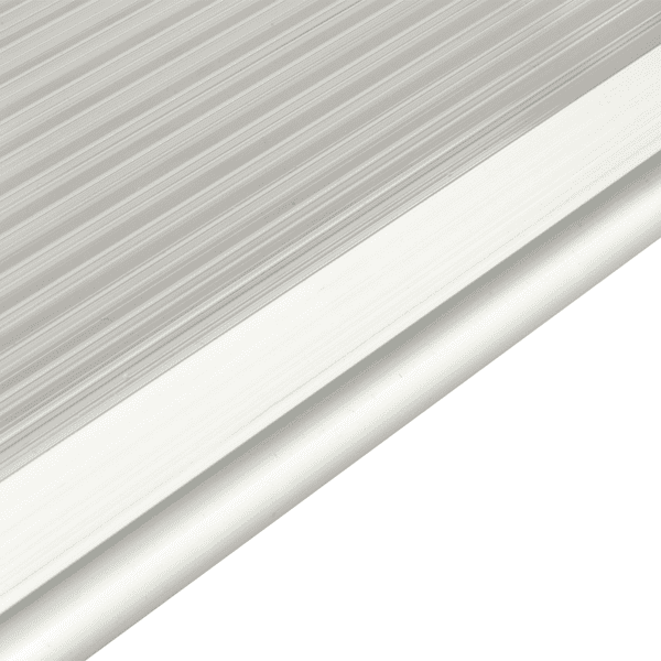 Alvantor Door Awning Polycarbonate Window Canopy with White Panel and Gray Bracket for Rain and Sun Protection 39.37 x 31.5 in