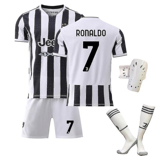 Kits de fútbol para niños, camiseta de entrenamiento, traje de camiseta de fútbol 21/22 - Christiano Ronaldo Juventus-- BmatwkZeng Bmatwe Jersey