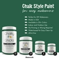 thumbnail image 6 of Chalky Chicks 4 Fl Oz Matte Shamrock (Dark Green) Chalk Paint for Furniture Without Sanding - No Prep Furniture Paint No Sanding All in One for Crafts, Wood, Walls, Cabinet, Metal, Dresser, Farmhouse, 6 of 9
