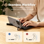 SIKAI CASE Foldable Bluetooth Keyboard with Magnetic Stand,Mini Keyboard for Tablet,Phones.Travel(Black)