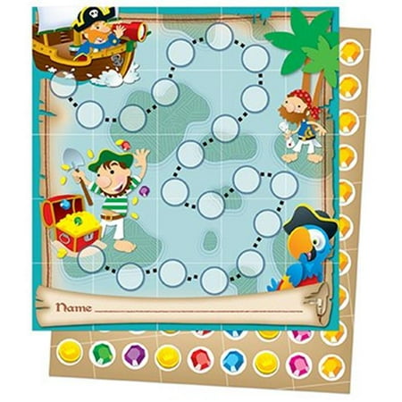 Pirate Bookmarks - Carson Dellosa CD-148013 Pirates Mini Incentive Charts