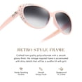 thumbnail image 3 of Gafas de Sol Giselle Retro para Niñas, con Ojos de Gato y Pedrería, Talla 6-14, 3 of 7