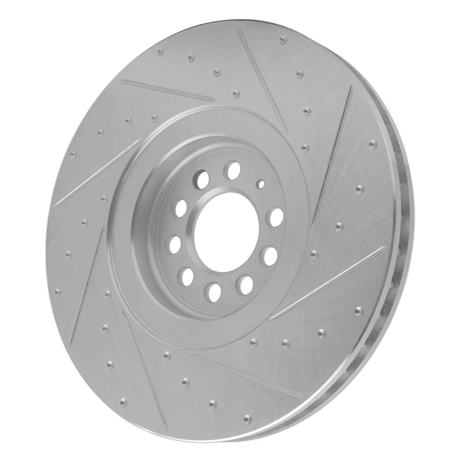Dynamic Friction Company 631-74026D DFC Brake Rotor - Drilled And Slotted - Silver