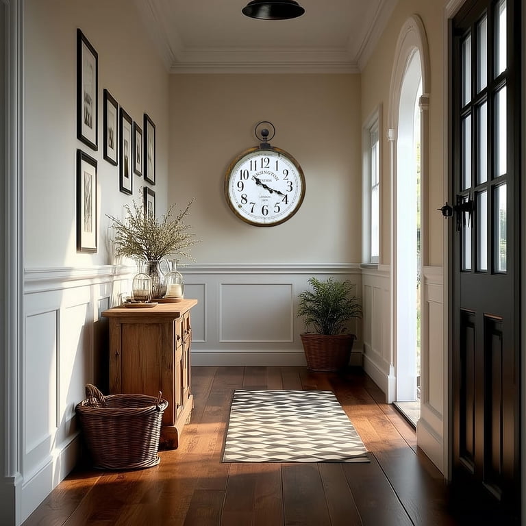 Yosemite Home Decor Kensington Station Engineered Wood Wall Clock