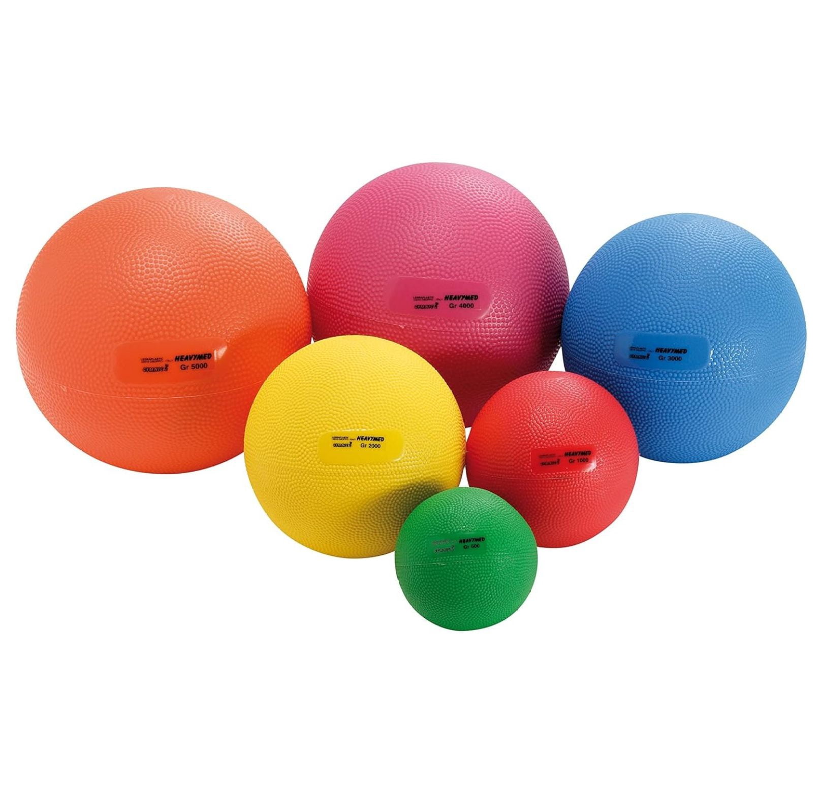 Gymnic Heavymed Medicine Ball - Weighted Exercise & Physical Therapy Ball - Strength, Balance, Core - Latex Free Vinyl - Multiple Weights & Colors