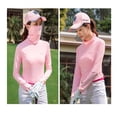 thumbnail image 3 of Camisetas de golf para libre de secado rápido Anti  Neck Gaiter con máscara Pink M Zulema Camisas de golf para mujer, 3 of 3