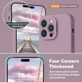 thumbnail image 3 of Compatible with MagSafe iPhone 14 Pro  Case, [9H Screen Protector] [Camera Protective] [Soft Microfiber Lining] Liquid Silicone Shockproof Case for iPhone 14 Pro - Lavander Purple, 3 of 15
