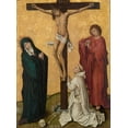 thumbnail image 2 of van der Weyden, Roger 11x14 Gold Ornate Wood Framed with Double Matting Museum Art Print Titled - The Crucifixion with a Carthusian Monk, 2 of 4