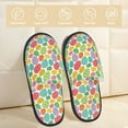 thumbnail image 2 of Balery colorful easter eggs Pantuflas de Casa de Felpa Silenciosas con Diseño Estampado, Zapatillas Cómodas Antideslizantes de Algodón para Interior-Large, 2 of 8