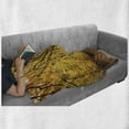 thumbnail image 6 of Fall Soft Flannel Fleece Throw Blanket, Epic View Deep down in the Forest with Shady Leaves Rural Habitat Ecology Scene, Cozy Plush for Indoor and Outdoor Use, 70" x 90", Yellow Brown, by Ambesonne, 6 of 6
