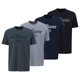 thumbnail image 1 of s.Oliver Camiseta para hombre, pack de 4 - básica, estampado logo, cuello redondo, algodón Azul/gris claro/gris oscuro/negro 2XL (XX-Large), 1 of 5