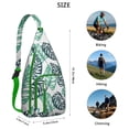thumbnail image 4 of Hawaiian Print Sling Backpack - Colorful Monstera & Palm Leaf Design Crossbody Bag, Fashionable Multi-Functional Pack, 4 of 4