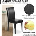thumbnail image 3 of SUDICA Parsons Dining Chairs Set of 2, Black PU Leather, Metal Legs for Dining Room, 3 of 11