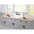 thumbnail image 4 of Kingston Brass GKTA3020198 Arcticstone 30-Inch Solid Surface White Stone Single Bowl Top-Mount Kitchen Sink with Backsplash and Strainer in Matte White, 4 of 8