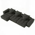 thumbnail image 5 of Modern Oversized Chenille Fabric Sectional Sofa 184cm with 6 Pillows, 5 of 24