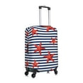 thumbnail image 3 of Disketp Starfish Navy Blue Stripe Elastic Travel Luggage Cover Travel Suitcase Protective Cover For Trunk Case Apply To 18''-32'' Suitcase Cover (Luggage not included)-Medium, 3 of 9