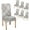 Grey Check Plaid, variant on Classic Ornamental Golden Luxurious Floral Damask Dining Chair Covers Set of 4 Stretch Chair Slipcovers Removable Washable Chair Seat Covers Protector for Dining Room,Kitchen,Hoteland Party