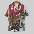 thumbnail image 3 of Apex Legends Casual Short Sleeve Shirt Lapel Collar Shirt Summer Beach Shirt 4XL, 3 of 8