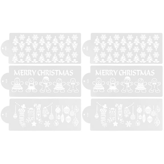 Jiyike 2 Sets 3Pcs Cake Molds Cake Decorating Stencils Cake Templates Cake Stencils