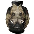 thumbnail image 2 of Nueva e interesante sudadera con capucha de jabalí para hombre, ropa de caza de otoño e invierno, sudadera de manga larga con estampado 3D de camuflaje, 2 of 5