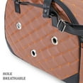 thumbnail image 5 of Small Pet Carrier for Small Dogs and Cats - Waterproof Faux Leather Pet Travel Tote Bag - Double Strap Travel Pet Carrier for Cat Travel Bag - 19.7 x 8.7 x 13.4 Inch - Camel, 5 of 9