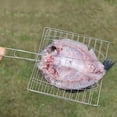 thumbnail image 3 of Greyghost Kitchen BBQ Tool Bandwidth Handle Grilled Fish Net Portable Grill Net Clip Durable Grilled Fish Basket, 3 of 7
