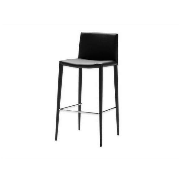 Mobital Zeno Faux Leather 26" Counter Stool in Black