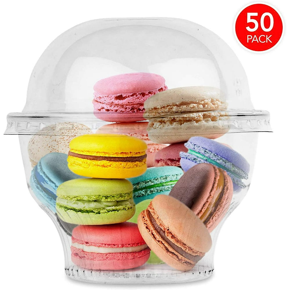 Stock Your Home Plastic Dessert Cups With Dome Lid, 50 Count, 8 oz
