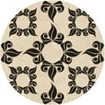 thumbnail image 1 of Ahgly Company Tapis Rond Lavable en Machine Intérieur Transitionnel Marron Café, 8 Pieds Rond, 1 of 7