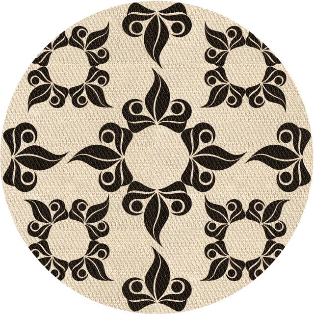 Ahgly Company Tapis Rond Lavable en Machine Intérieur Transitionnel Marron Café, 8 Pieds Rond