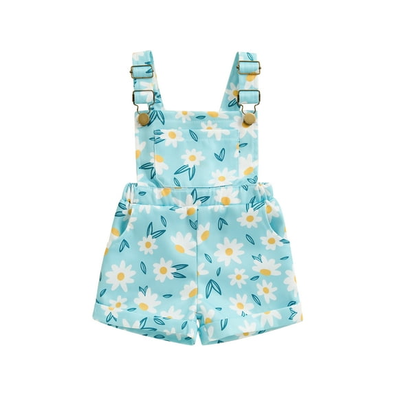 Bagilaanoe Toddler Baby Girl Jumpsuit Shorts Sleeveless Floral Print Romper Overalls 6M 12M 18M 2T 3T 4T 5T 6T Kids Short Pants Summer Clothes