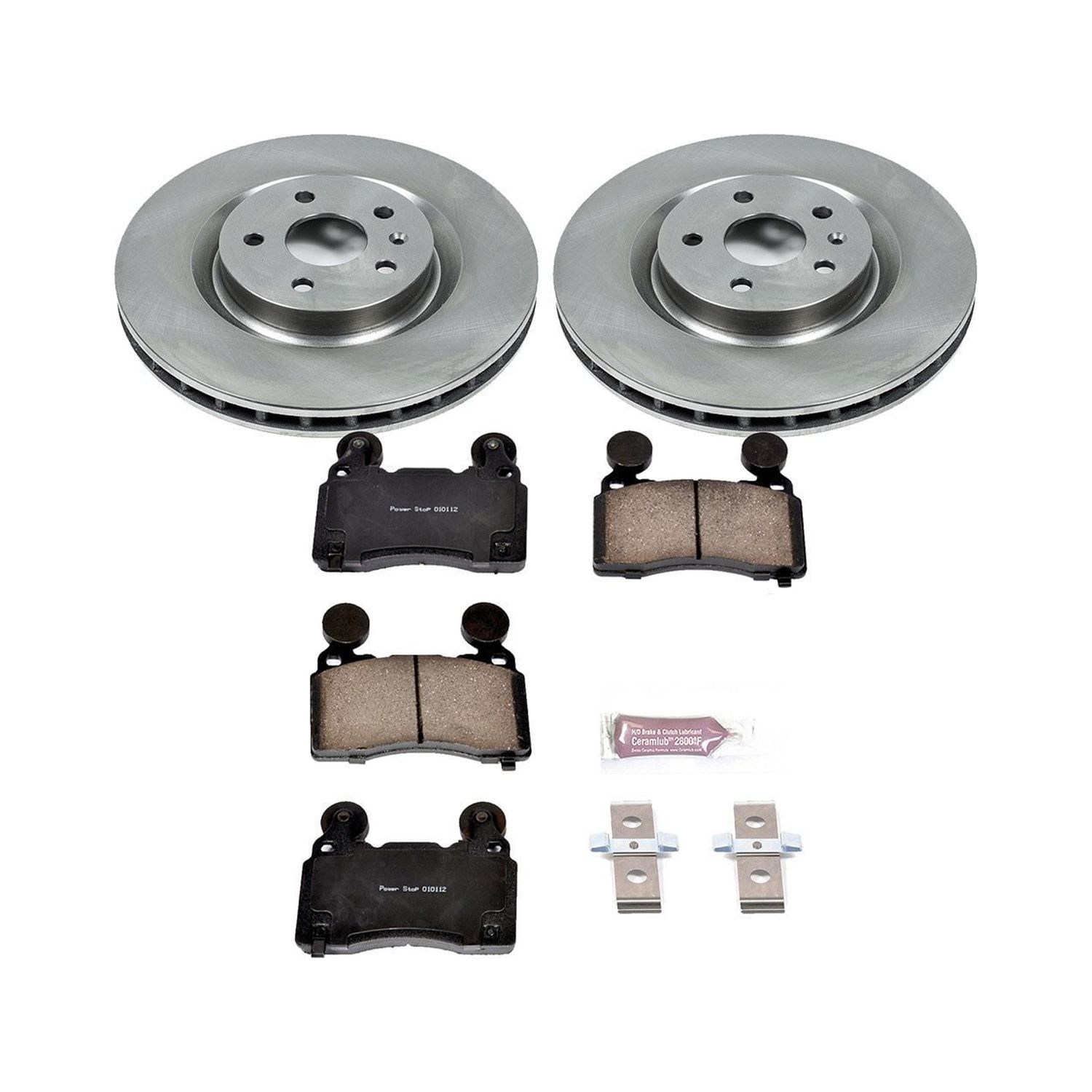 Power Stop Front Stock Replacement Brake Pad and Rotor Kit KOE5602