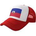 thumbnail image 1 of Flag of Haiti Mesh Back Trucker Cap Baseball Cap, 1 of 8