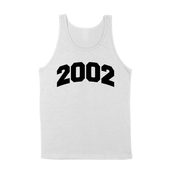 2002 College Style Tank Top Unisex Large White