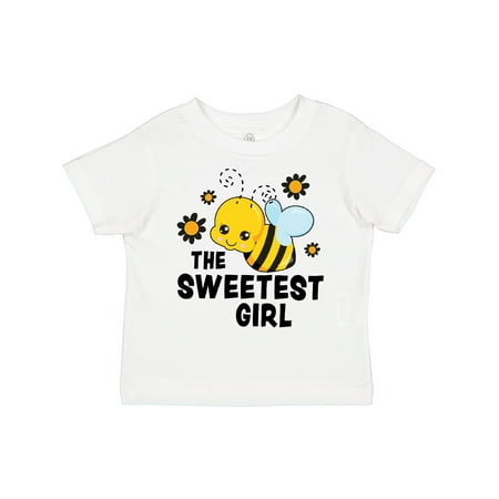 

Inktastic The Sweetest Girl with Bee and Honey Combs Boys or Girls Toddler T-Shirt