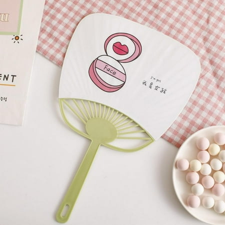 

1Pcs Cute Plastic Round Fan Handheld Round Fold Fans Pocket Fans Hand Fan for Party Goody Bags Fillers - Color Send by Randomly
