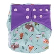 thumbnail image 1 of Pañal de tela reutilizable con bolsillo para bebé, pañal infantil lavable impreso, tamaño ajustable, NappyBear Fox, 1 of 9