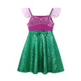 thumbnail image 1 of Disney Frozen Elsa Anna vestido niñas Cosplay princesa Jasmine Rapunzel sirena Ariel Cenicienta disfraz chico verano Casual ropa 9-10T (etiqueta 150) Gao Jinjia LED, 1 of 2