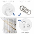 thumbnail image 5 of Marble White Gold Bathroom Shower Curtains with 12 Hooks Polyester Waterproof Shower Curtain for Stalls and Bathtubs Abstract Simple Marble Geometric Decorative Bathroom Privacy Curtain 36x78 Inches, 5 of 8