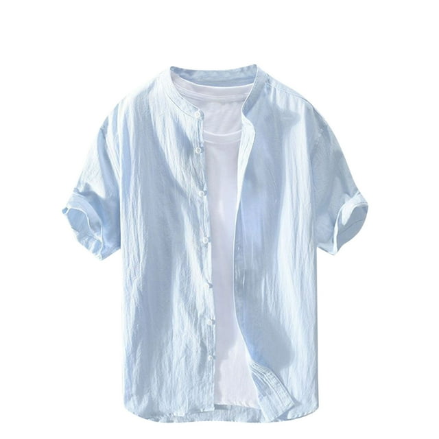 Timegard Womens Summer Tops Plus Size Short Sleeve Button down Lightweight Casual Tops Basic Shirts