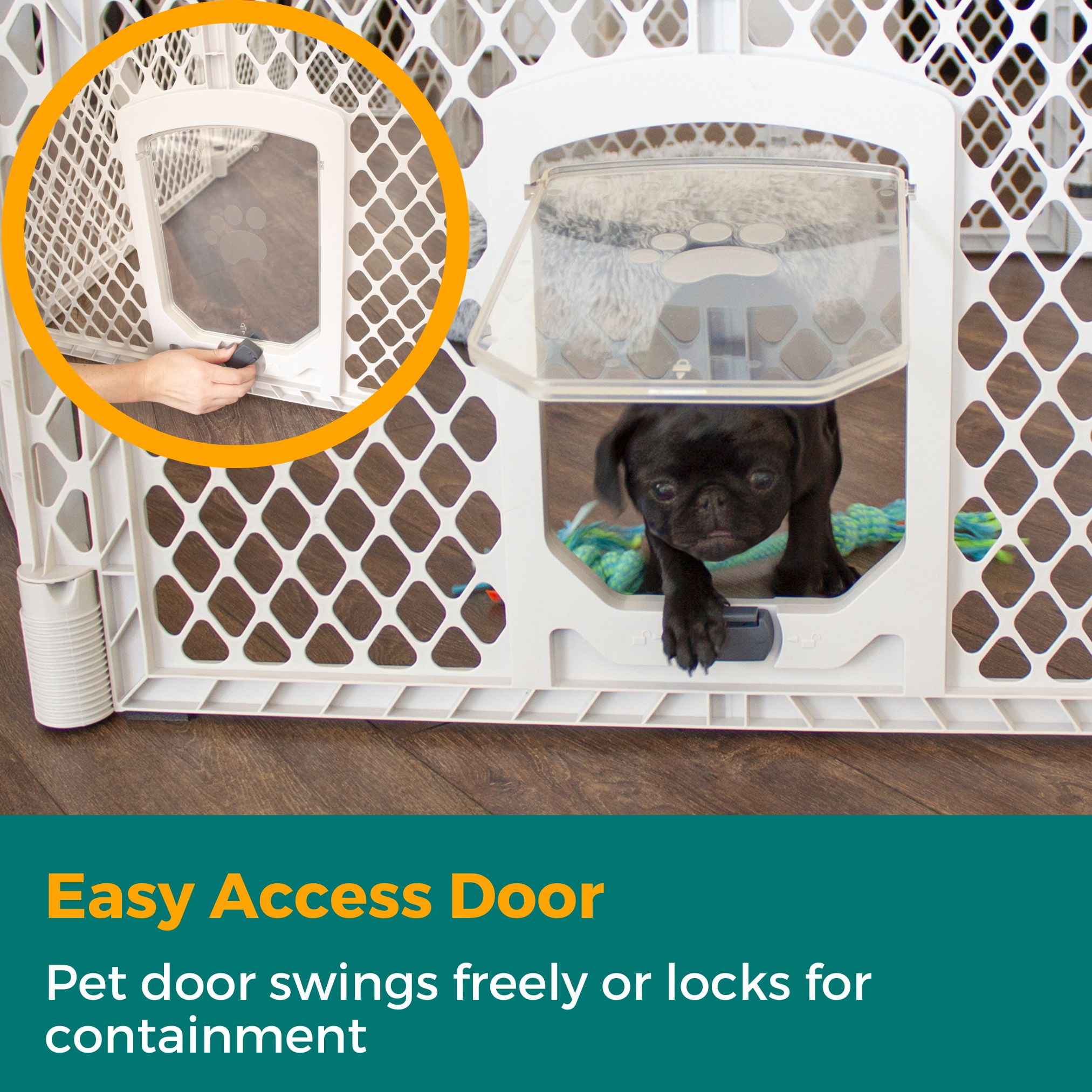 North States MyPet Petyard Passage Yard for Pets, Gray Plastic