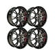 thumbnail image 3 of Paquete 4 Rines 14 4×100 114.3 Aveo Versa City Avanza IMP Wheels Modelo D2797460-28 Negro, 3 of 4