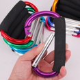 thumbnail image 2 of Ultra Big Size Carabiner Large D Button Sponge Handle Buckle D-Ring Shape Aluminum Alloy Sponge Shopping Hook Random Color, 2 of 6